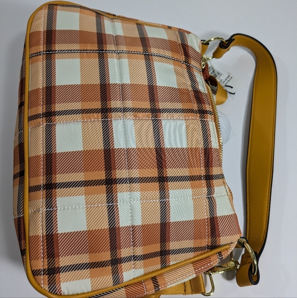 Plaid Orange Shoulder Bag - Picture 2 of 4